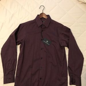 Hart Schaffer Marx Burgundy Shirt NWT